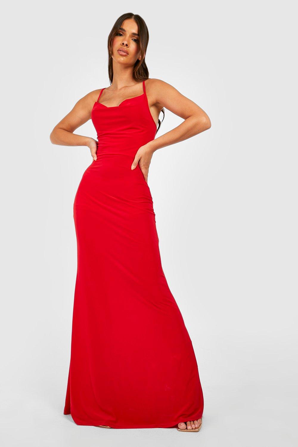 boohoo red dress
